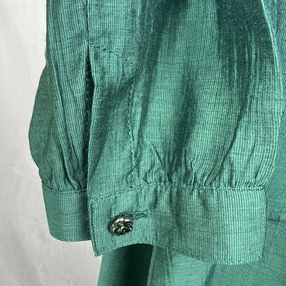 Nathalie Chaize Tunic Top Woman 8 Kelly Green Pullover Hi-Low Lagenlook Blouse - Picture 8 of 11